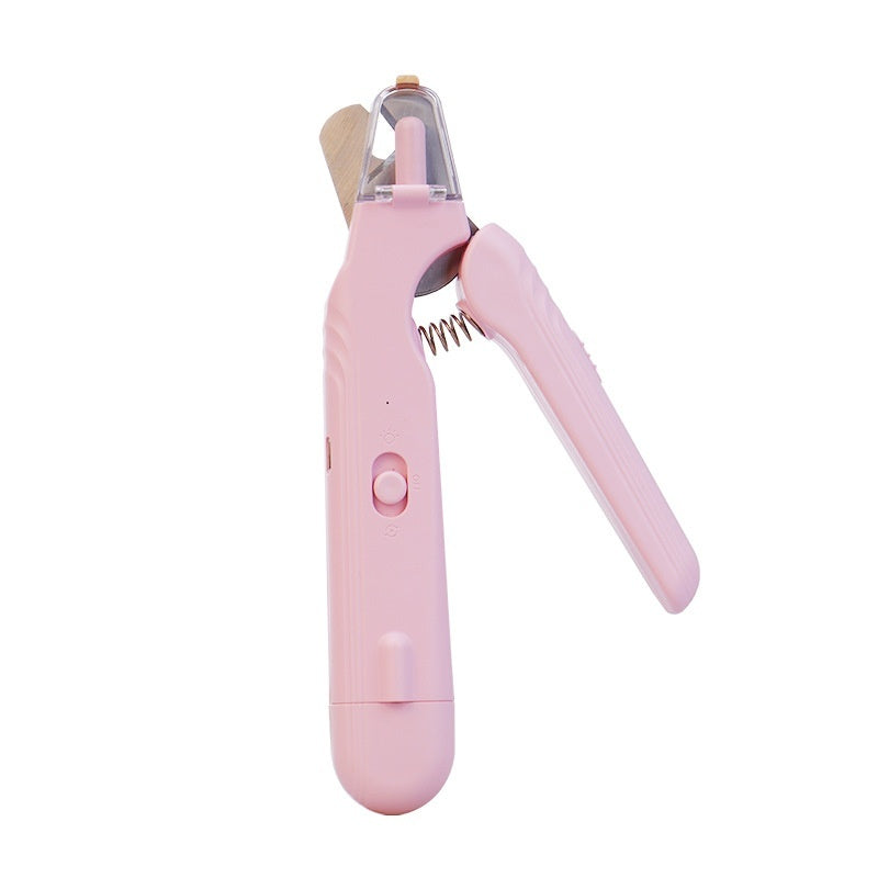 "Safe & Stylish: 2-in-1 Pet Nail Cutter with LED for Dogs and Cats"