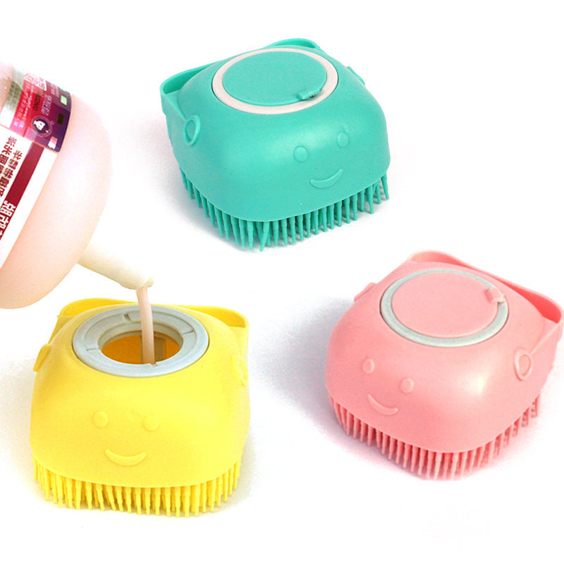 "Pet Spa in Your Hand – Silicone Shampoo Brush for Easy Bath Time"